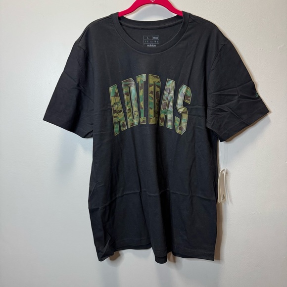 Adidas Men's Black Tee with Camouflage Logo - Picture 9 of 11
